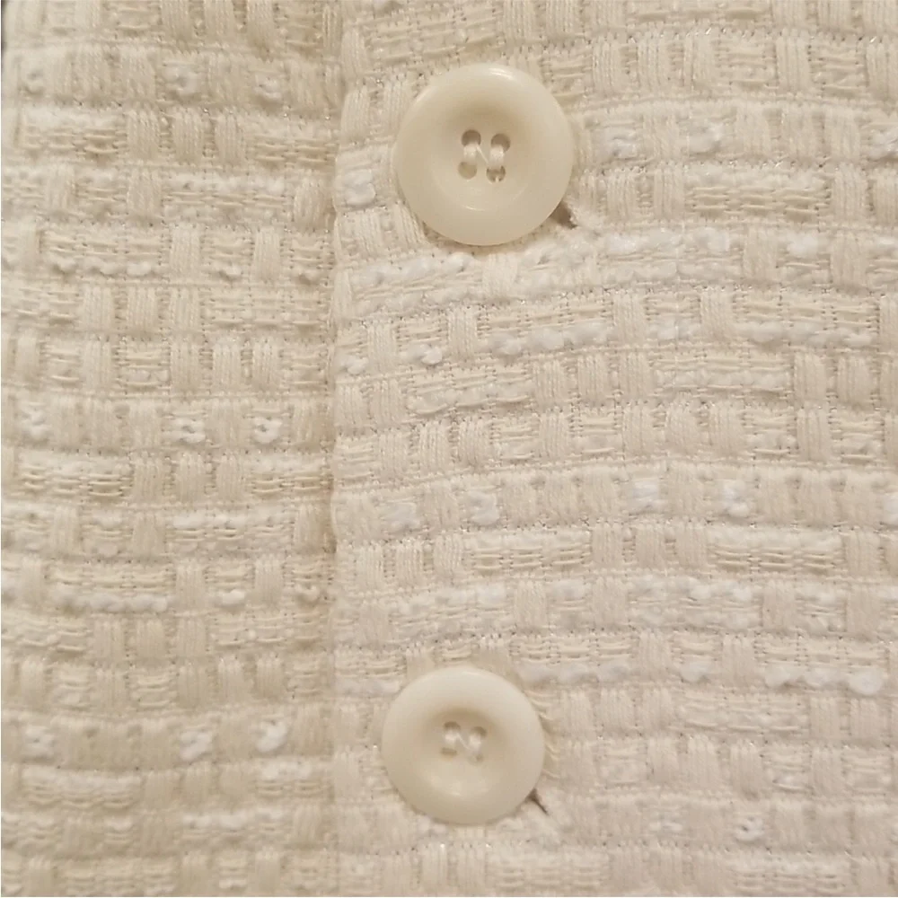 SEZANE Sailor-style Paula Short in Ondule Ecru Jacquard sz US8 / FR40 RARE, NWT - Picture 7 of 13